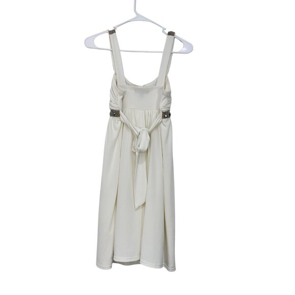 Jodi Kristopher Y2k Women Cream Embellished Empire Waist Babydoll Dress SZ S - Picture 2 of 15